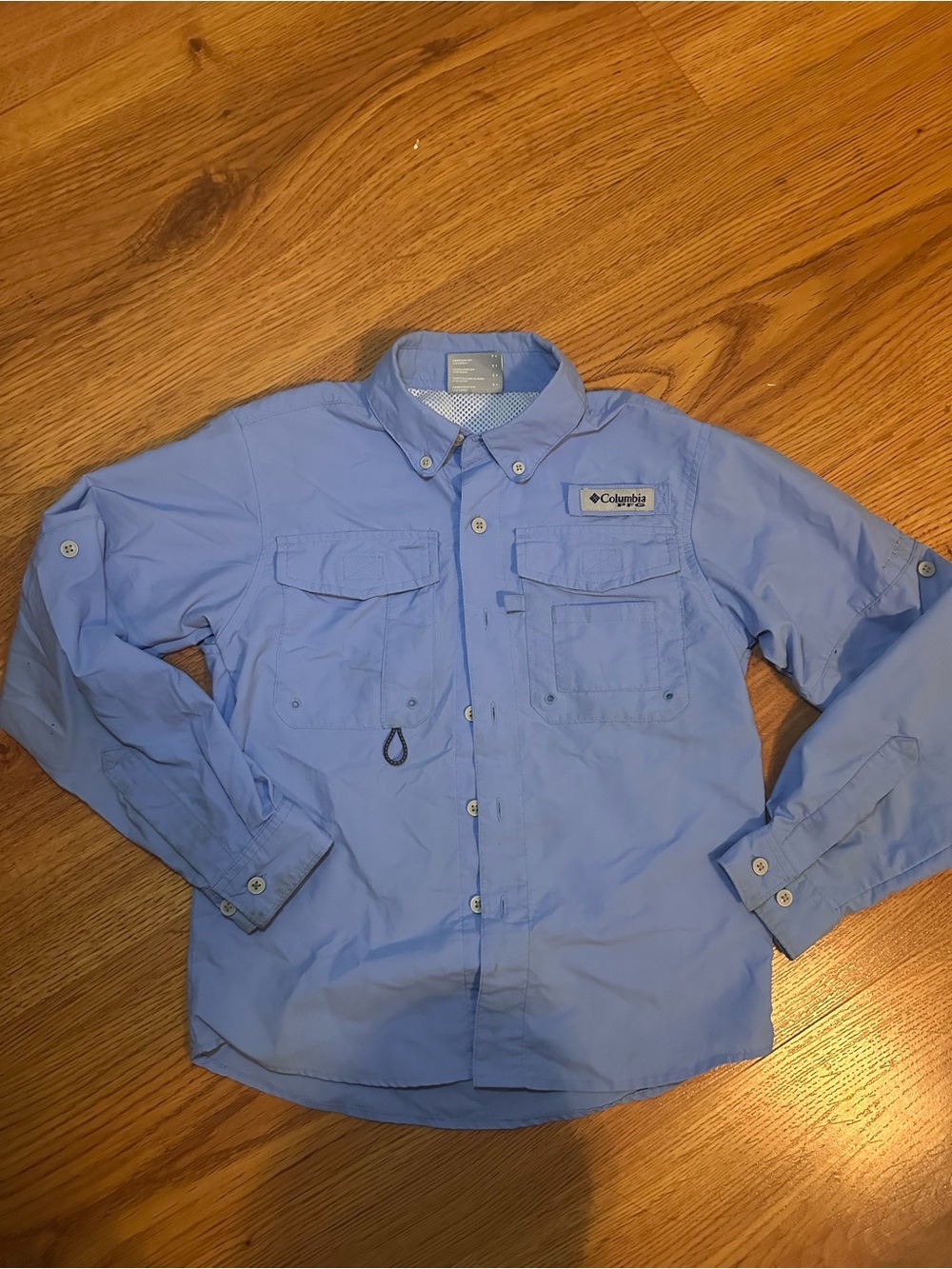 Columbia Sky Blue Long Sleeve Outdoor Shirt